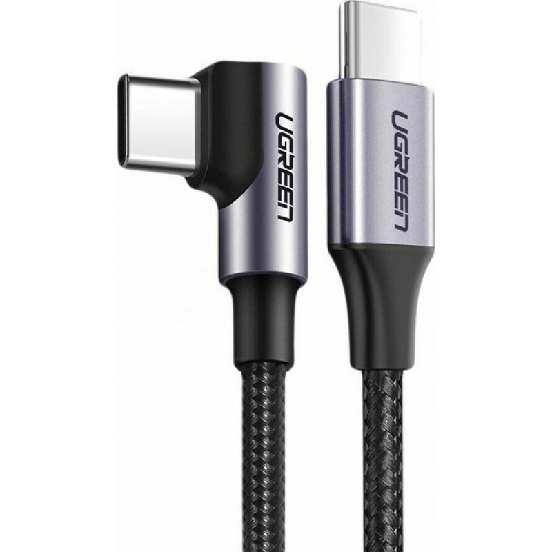 Ugreen Αngle Cable Type-C / Type-C PD 60W 20V 3A 2m (US255 50125) black-gray
