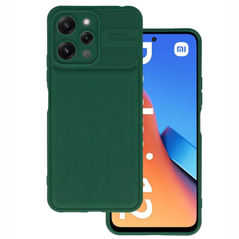 Camera Protected Rubber Armor Back Cover Case (Xiaomi Redmi 12) green