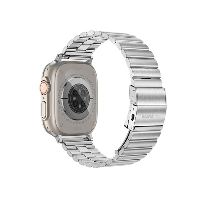 Amazing Thing Band Titan Steel Λουράκι TSE49GY (Apple Watch) (42/44/45/49mm) silver