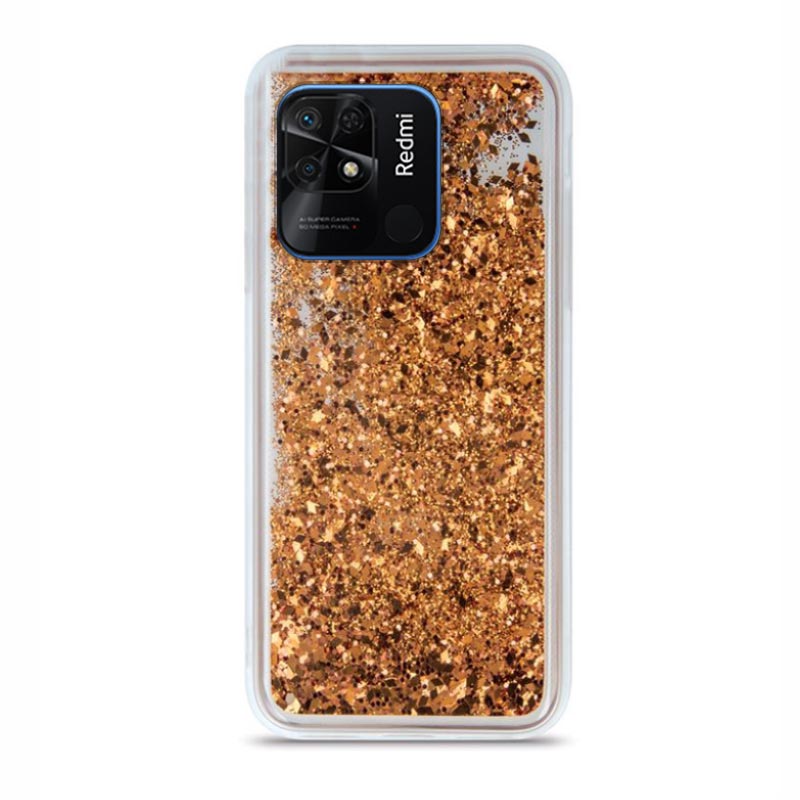 Liquid Crystal Glitter Armor Back Cover (Xiaomi Redmi 12C) gold