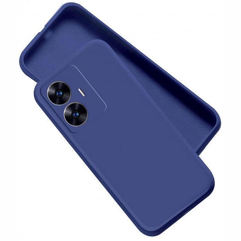 Soft Matt Case Back Cover (Realme C55) dark blue