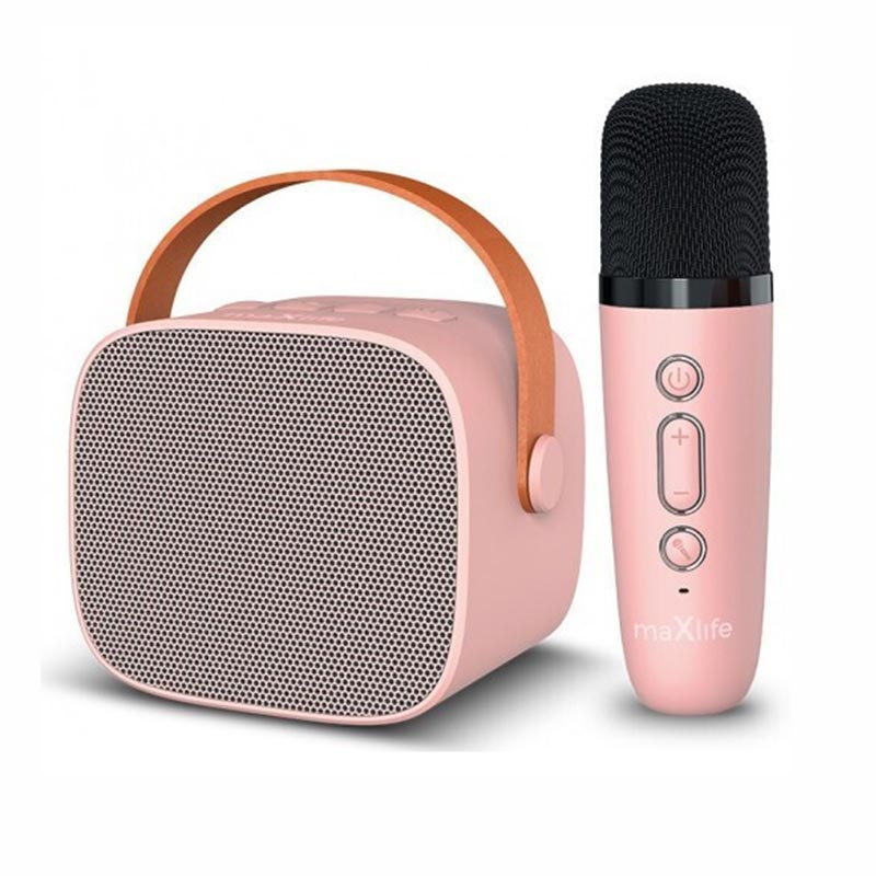 Maxlife Σύστημα Karaoke με Ασύρματo Bluetooth Μικρόφωνo (MXKS-100) pink