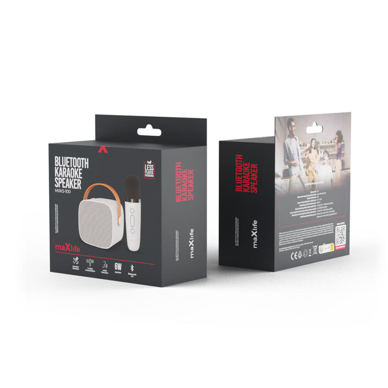 Maxlife Σύστημα Karaoke με Ασύρματo Bluetooth Μικρόφωνo (MXKS-100) white