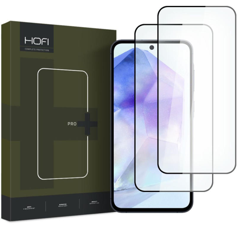Hofi Glass Pro+ 2x Pack Full Face Tempered Glass (Samsung Galaxy A35 5G / A55 5G) black