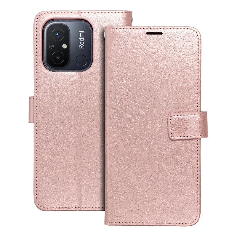 Forcell Mezzo Mandala Book Cover Case (Xiaomi Redmi 12C) rose gold