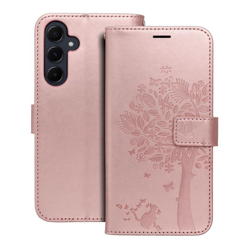 Forcell Mezzo Tree Book Cover Case (Samsung Galaxy A55 5G) rose gold