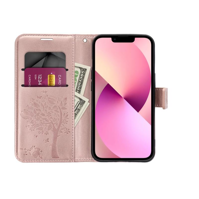 Forcell Mezzo Tree Book Cover Case (Samsung Galaxy A55 5G) rose gold