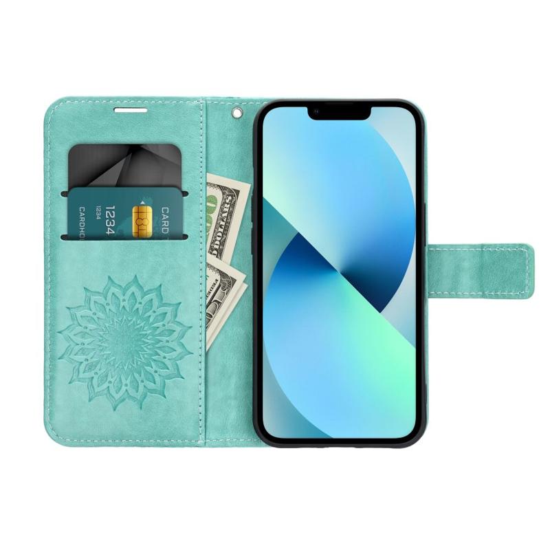 Forcell Mezzo Mandala Book Cover Case (Samsung Galaxy A55 5G) green