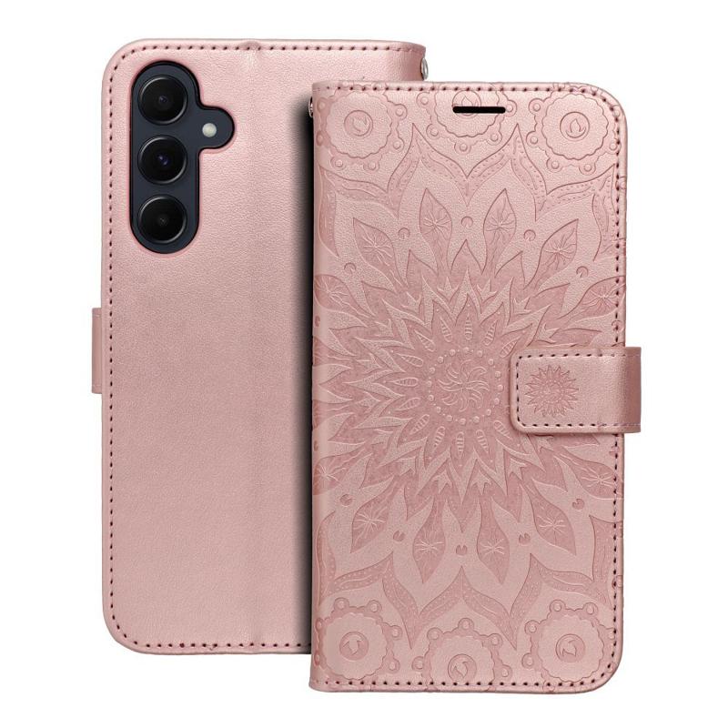 Forcell Mezzo Mandala Book Cover Case (Samsung Galaxy A55 5G) rose gold