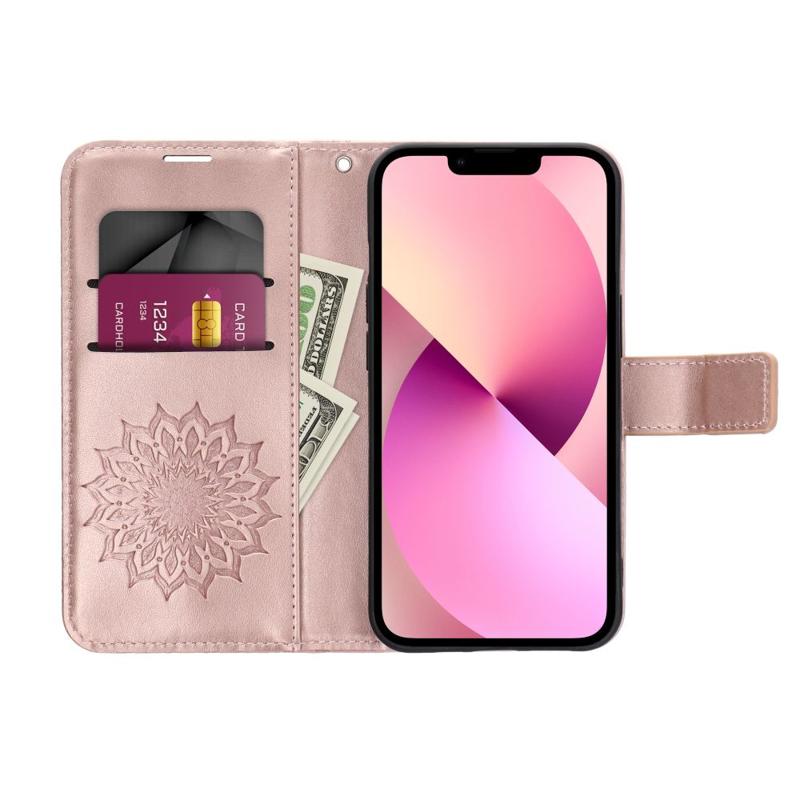 Forcell Mezzo Mandala Book Cover Case (Samsung Galaxy A55 5G) rose gold