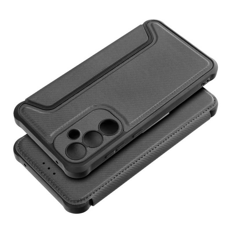 Forcell Razor Carbon Book Cover Case (Samsung Galaxy A55 5G) black