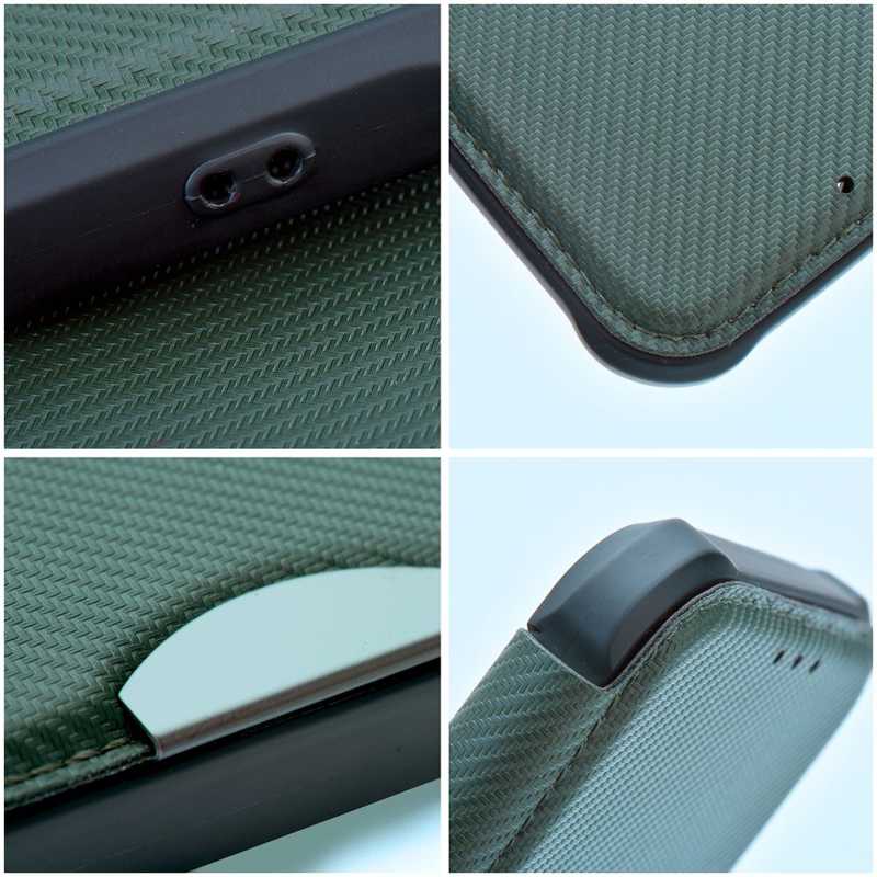 Forcell Razor Carbon Book Cover Case (Samsung Galaxy A55 5G) dark green