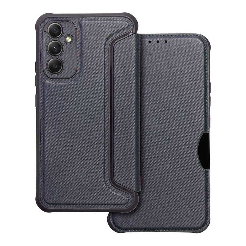 Forcell Razor Carbon Book Cover Case (Samsung Galaxy A55 5G) blue