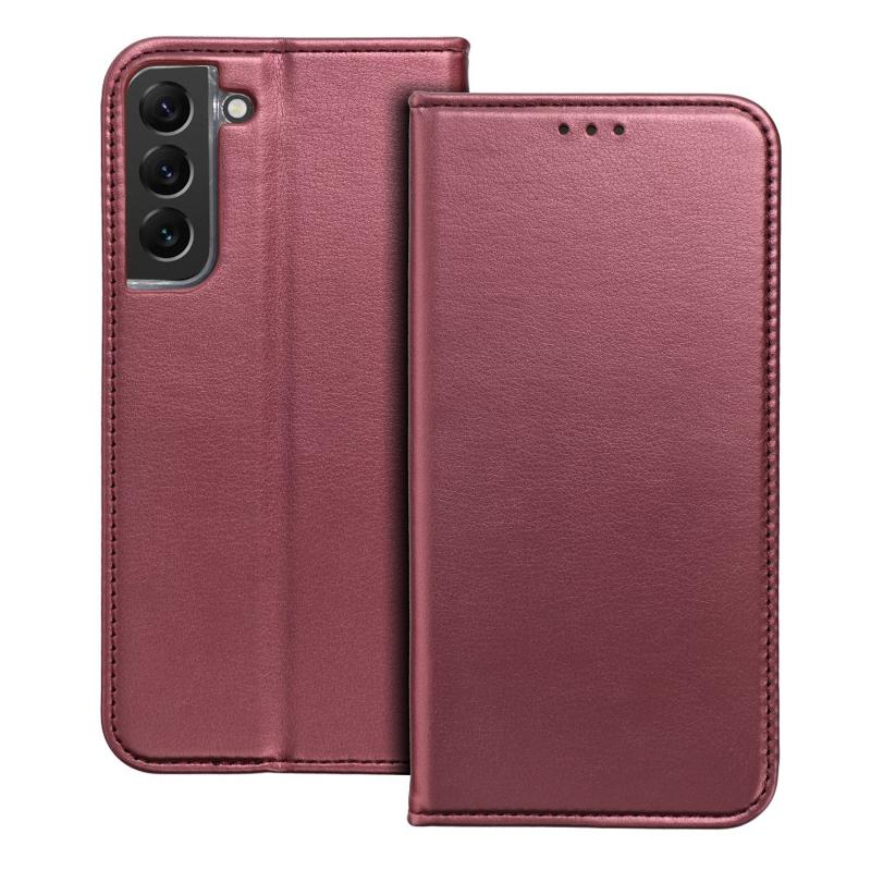 Smart Magnetic Leather Book Cover (Samsung Galaxy A55 5G) burgundy