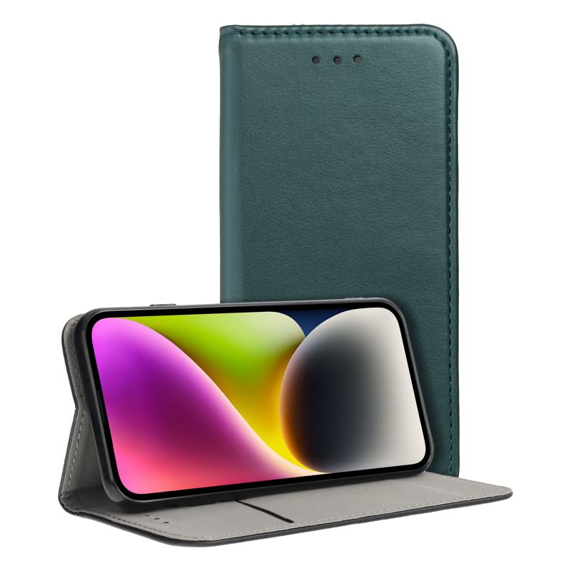 Smart Magnetic Leather Book Cover (Samsung Galaxy A55 5G) dark green