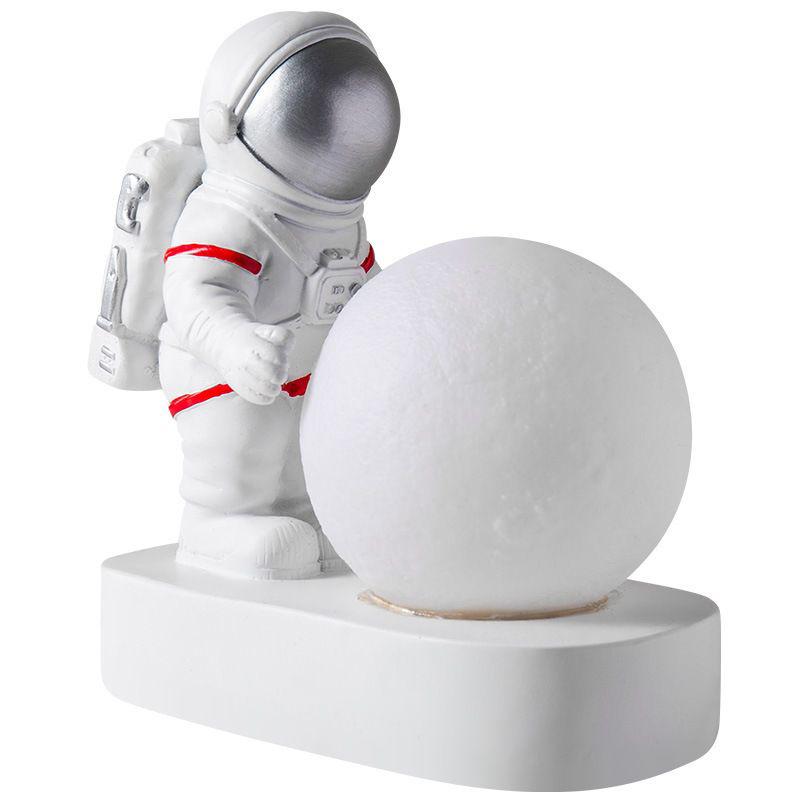 Astronaut and Moon Light 3D Διακοσμητικό Φωτιστικό (white)