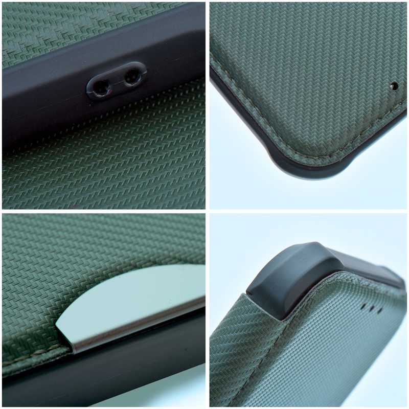 Forcell Razor Carbon Book Cover Case (Xiaomi Redmi 13C / Poco C65) dark green