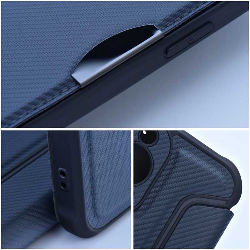 Forcell Razor Carbon Book Cover Case (Xiaomi Redmi 13C / Poco C65) blue