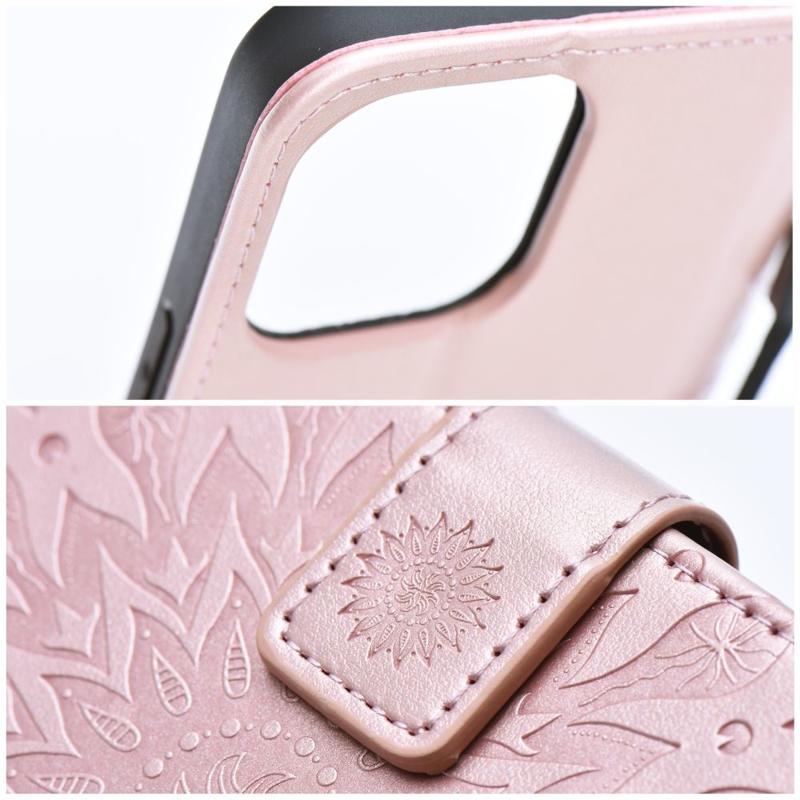 Forcell Mezzo Mandala Book Cover Case (Xiaomi Redmi Note 13 Pro 5G / Poco X6 5G) rose gold