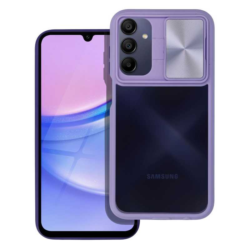 Forcell CamPro Transparent Case Back Cover (Samsung Galaxy A15 5G / 4G) purple