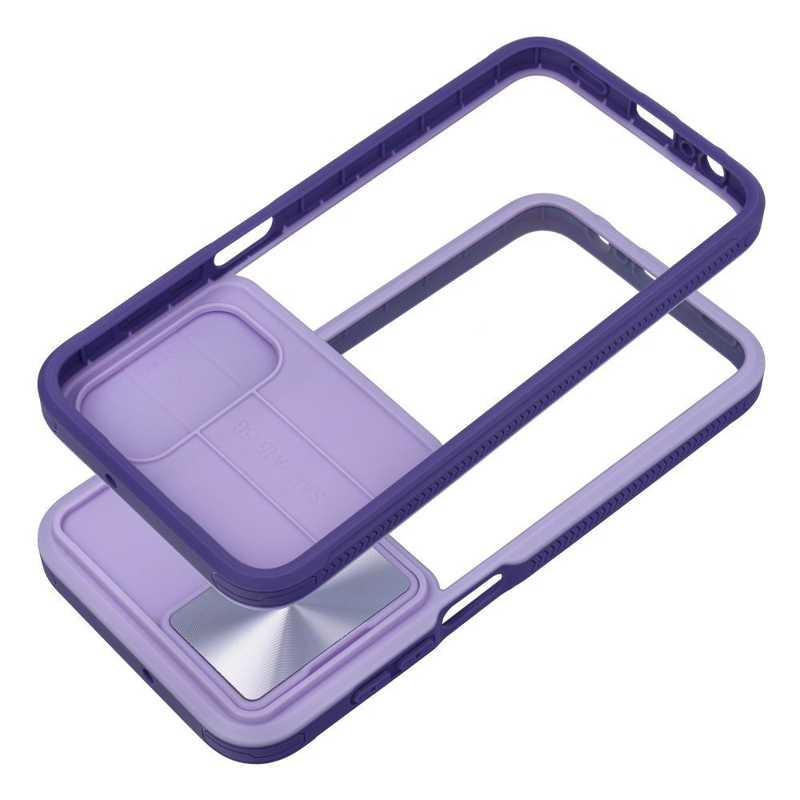 Forcell CamPro Transparent Case Back Cover (Samsung Galaxy S24) purple