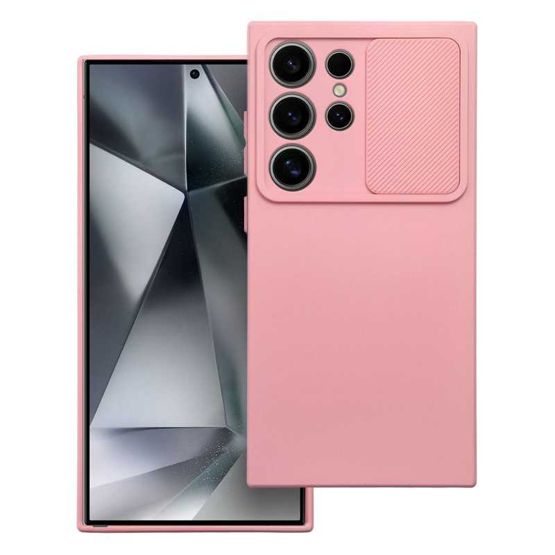 Forcell Cam Slider Case Back Cover (Samsung Galaxy S24 Ultra) light pink