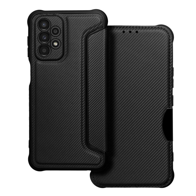 Forcell Razor Carbon Book Cover Case (Samsung Galaxy A23) black