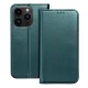 Smart Magnetic Leather Book Cover (iPhone 15 Pro Max) dark-green