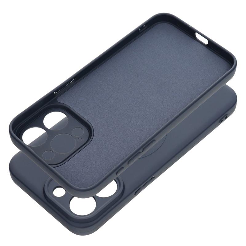 Silicone MagSafe Velver Back Cover Case (iPhone 15 Pro Max) titanium blue