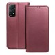 Smart Magnetic Leather Book Cover (Motorola Moto G72) burgundy