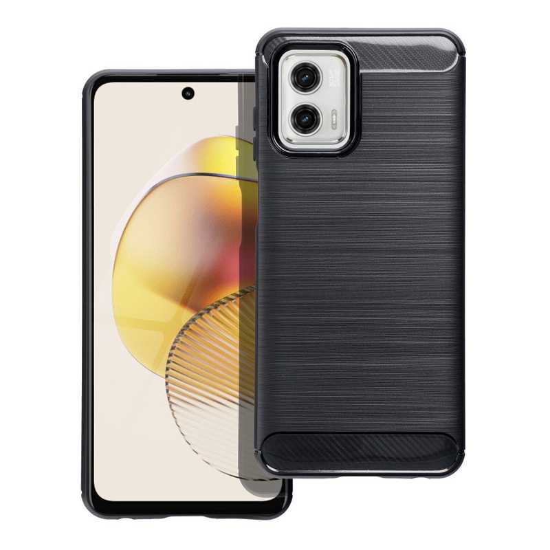 Carbon Case Back Cover (Motorola Moto G73) black