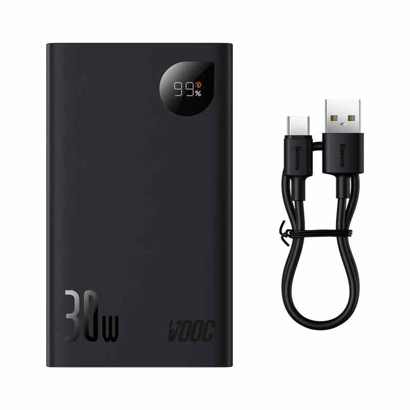 Baseus Adaman2 Power Bank 20000mAh 30W 2x USB / 1x Type-C PD QC3 SCP VOOC (black)