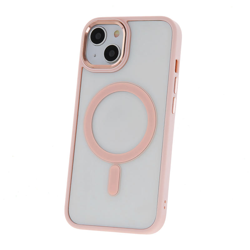 Satin Clear MagSafe Case (iPhone 14 Pro Max) pink