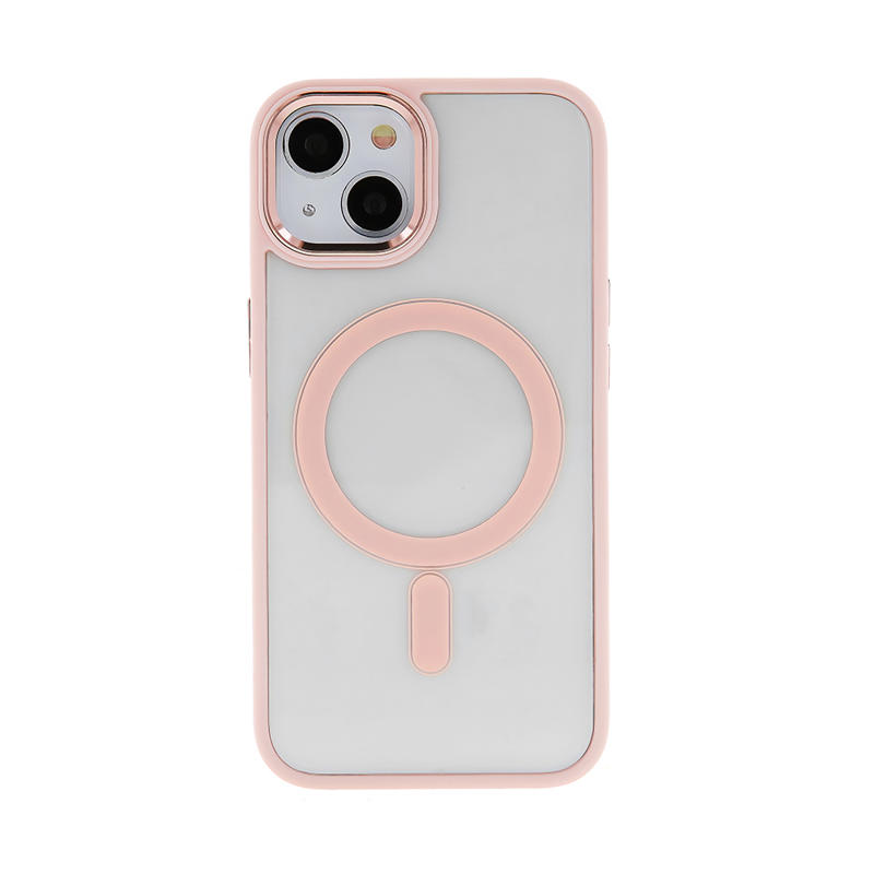 Satin Clear MagSafe Case (iPhone 14 Pro Max) pink