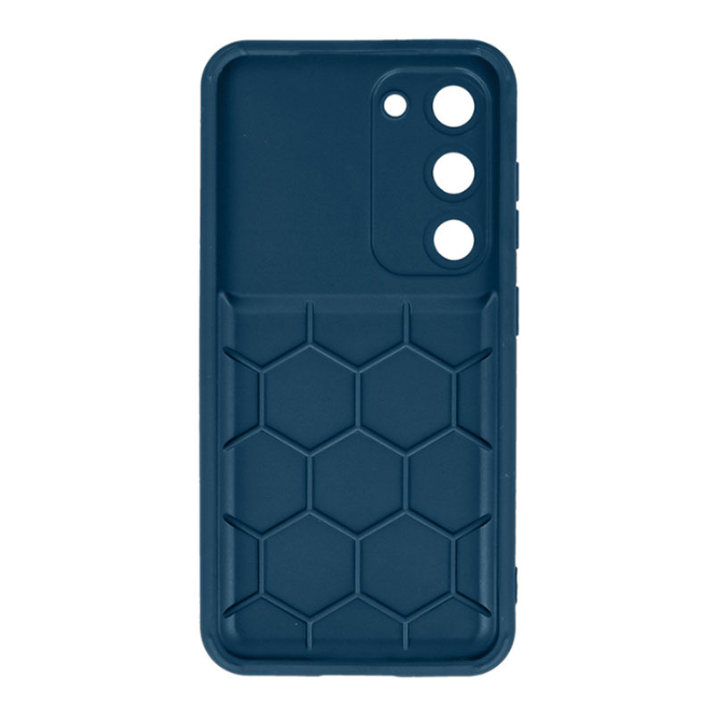 Camera Protected Rubber Armor Back Cover Case (Samsung Galaxy S23) dark blue