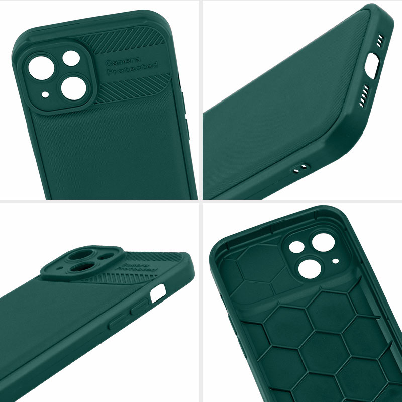 Camera Protected Rubber Armor Back Cover Case (Samsung Galaxy S23) green forest