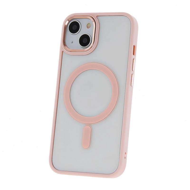 Satin Clear MagSafe Case (iPhone 15 Pro Max) pink