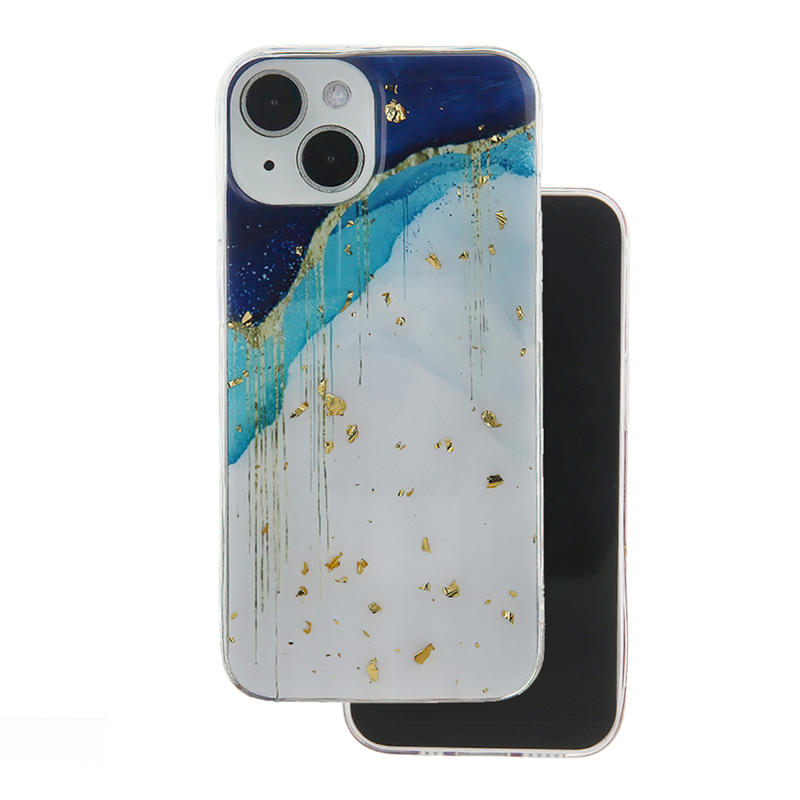 Gold Glam Back Cover Case (iPhone 15) iceberg