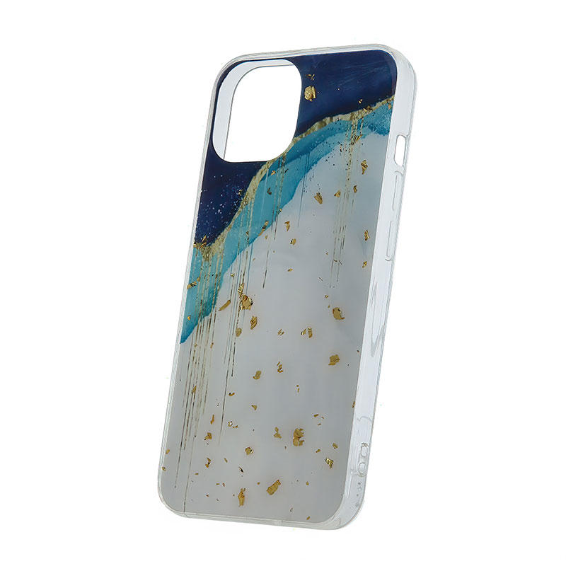 Gold Glam Back Cover Case (iPhone 15) iceberg