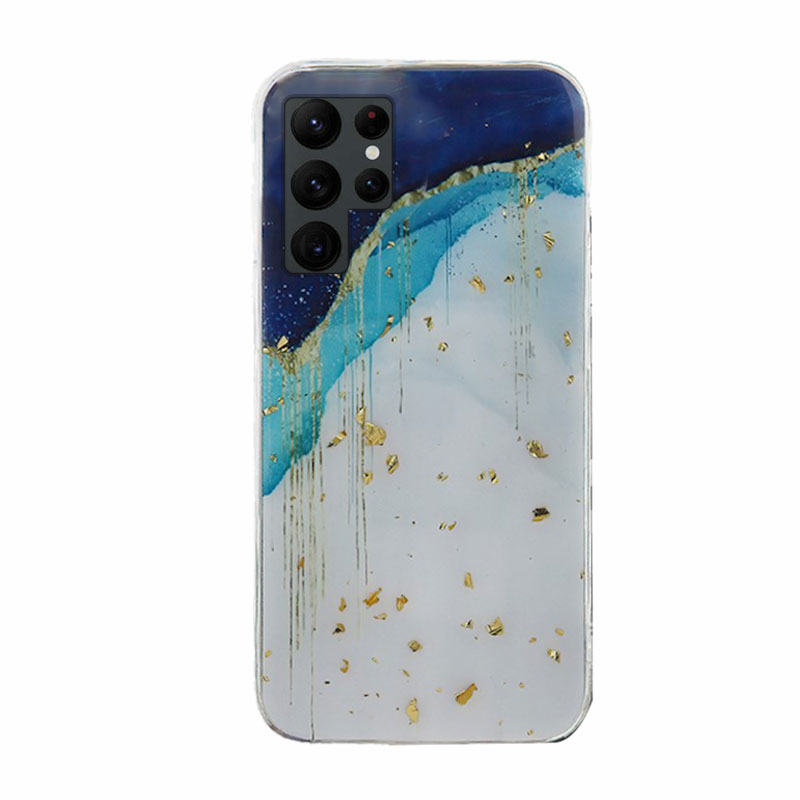 Gold Glam Back Cover Case (Samsung Galaxy S24 Ultra) iceberg