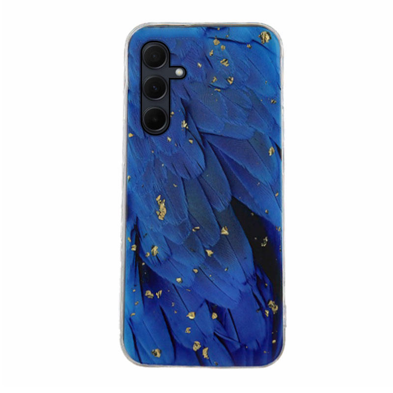 Gold Glam Back Cover Case (Samsung Galaxy S24) blue