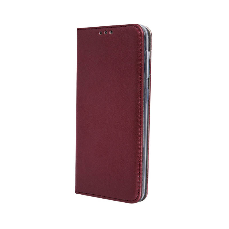 Smart Magnetic Leather Book Cover (Motorola Moto G73) burgundy