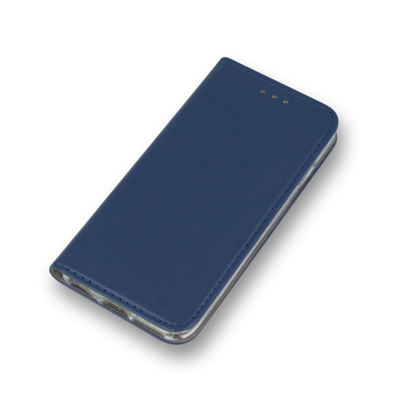 Smart Magnetic Leather Book Cover (Motorola Moto G73) blue