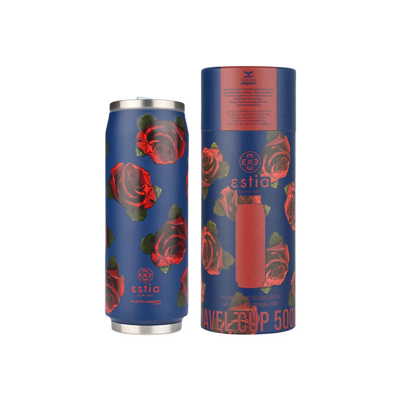 Estia Travel Cup 500ml Save Τhe Aegean (Electric Roses)