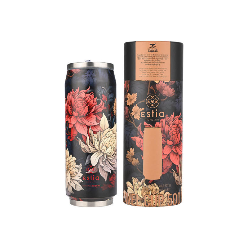 Estia Travel Cup 500ml Save Τhe Aegean (Midnight Blossom)