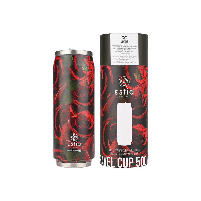 Estia Travel Cup 500ml Save Τhe Aegean (Twilight Rose)