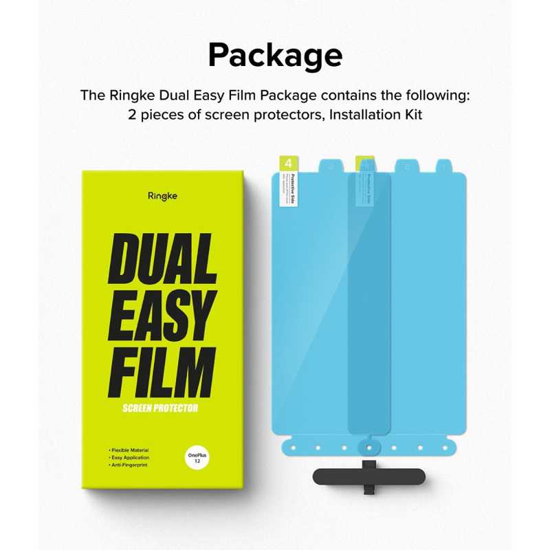 Ringke Dual Easy Film 2x Screen Protector (Oneplus 12R) clear