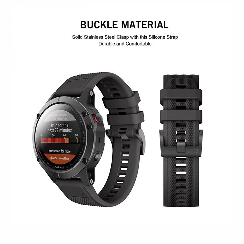 Tech-Protect Smoothband Λουράκι (Garmin Fenix 5X-5X Plus / 6X-6X Pro / 7X-7X Pro / 8) (51mm) black