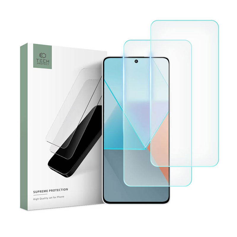 Tech-Protect Supreme Tempered Glass Set 2 / 1 Pack (Xiaomi Redmi Note 13 5G / 13 Pro 4G / 5G) clear