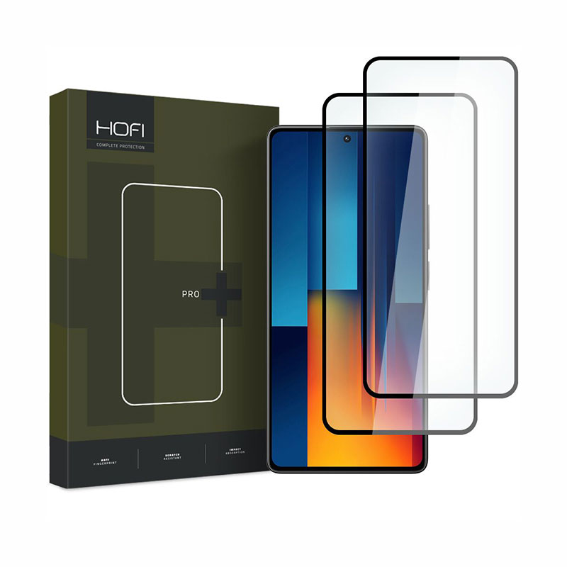 Hofi Glass Pro+ 2x Pack Full Face Tempered Glass (Xiaomi Poco M6 Pro 4G) black